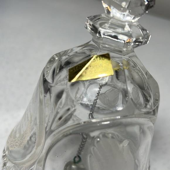 Vintage Full Lead Crystal Bell with Lords Prayer with Tag - Picture 7 of 7